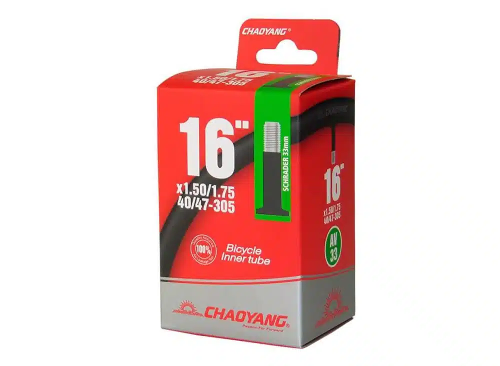 Tubo 16 Chaoyang 16x1.95-2.125 (33mm) A-V Tubo 16 Chaoyang 16x1.95/2.125 (33mm) A/V - Imagen 1